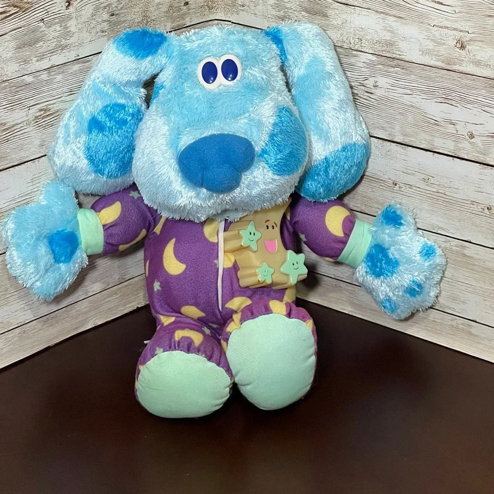 2004 fisher price bedtime singing light up blues clues dog‎ plush 13